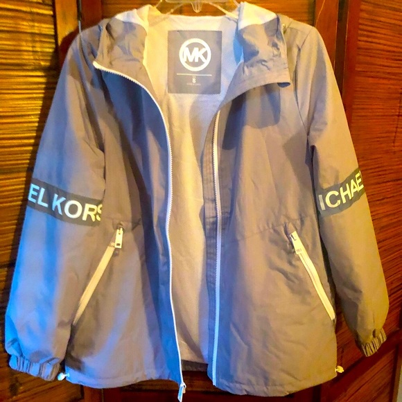 NWT Michael Kors Grey light Runner Sort Jacket. Unique and hard find. True Tags - Picture 2 of 14